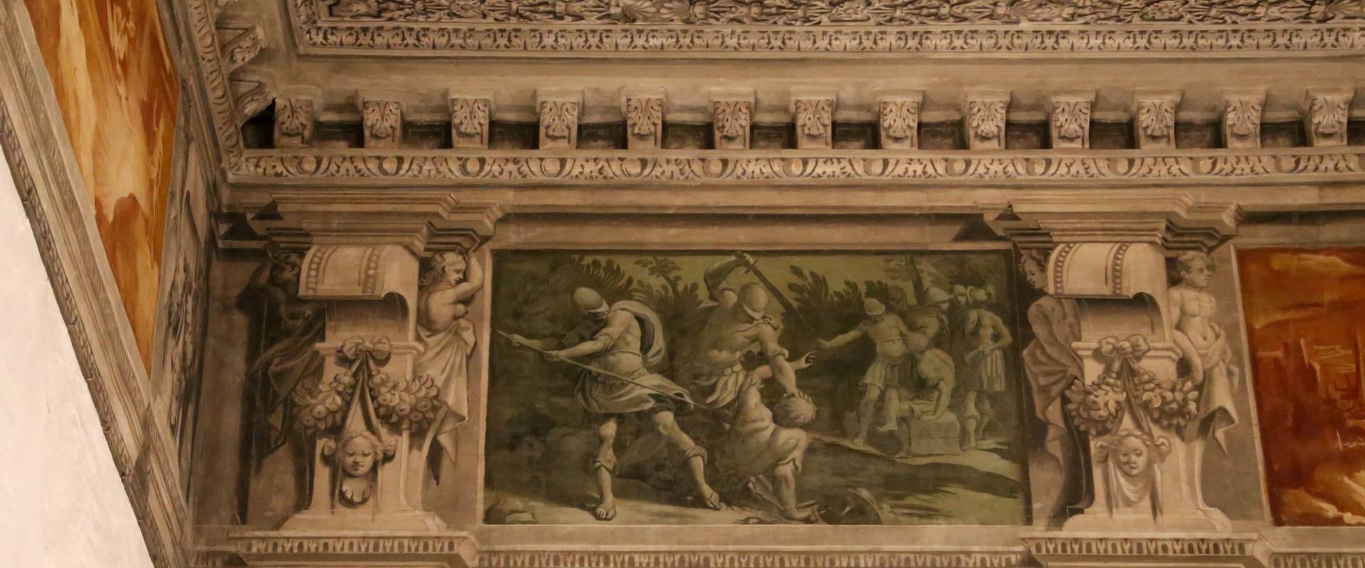 Gualtieri, palazzo bentivoglio, sala di giove, fregio con storie di roma da tito livio, 1600-05 circa, 03 photo by Sailko